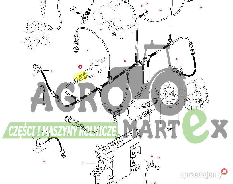 V837069410 CZUJNIK CIŚNIENIA PALIWA AGCO