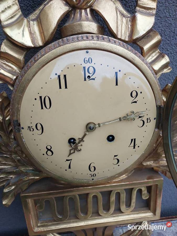 Stary zegar ścienny kartel Westerstrand ładny Tczew