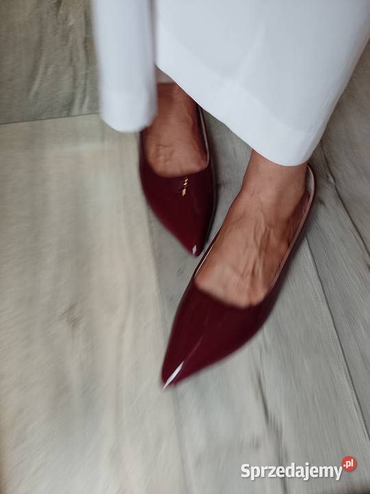 4344 Bordowe baleriny wieczorowe NOWE małopolskie Kraków sprzedam