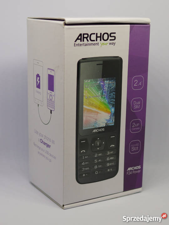 Telefon Archos f24 PowerBank Dual Sim Latarka Bateria 4000mA