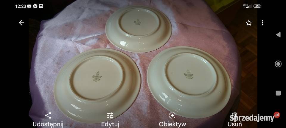 Talerzyki deserowe ręcznie malowane porcelana Wrocław