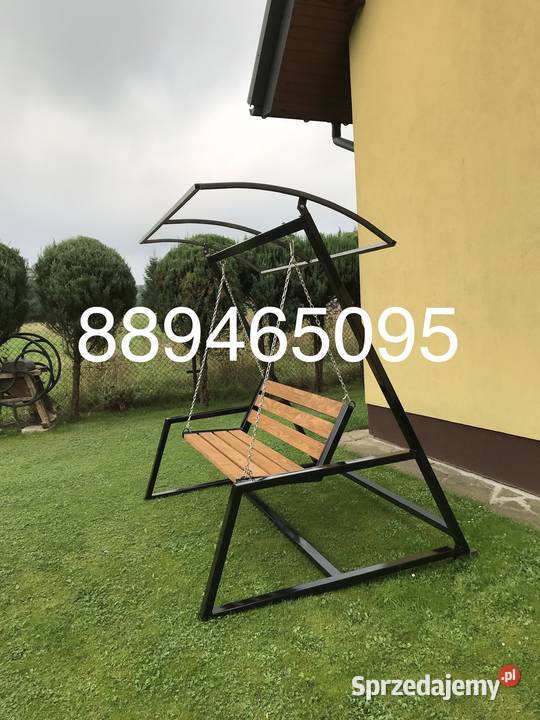 Huśtawka ogrodowa z daszkiem loft metalowa Rzeszów