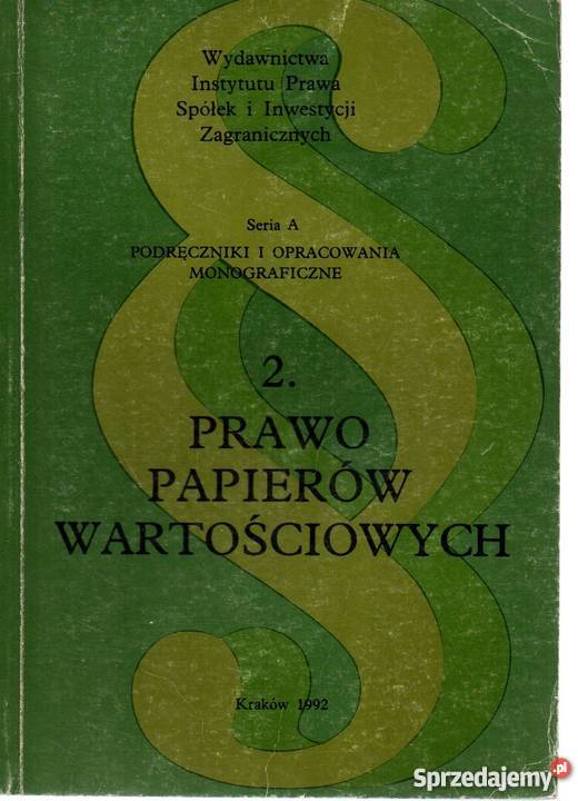 PRAWO PAPIERÓW WARTOŚCIOWYCH BIERNAT STANISŁAW