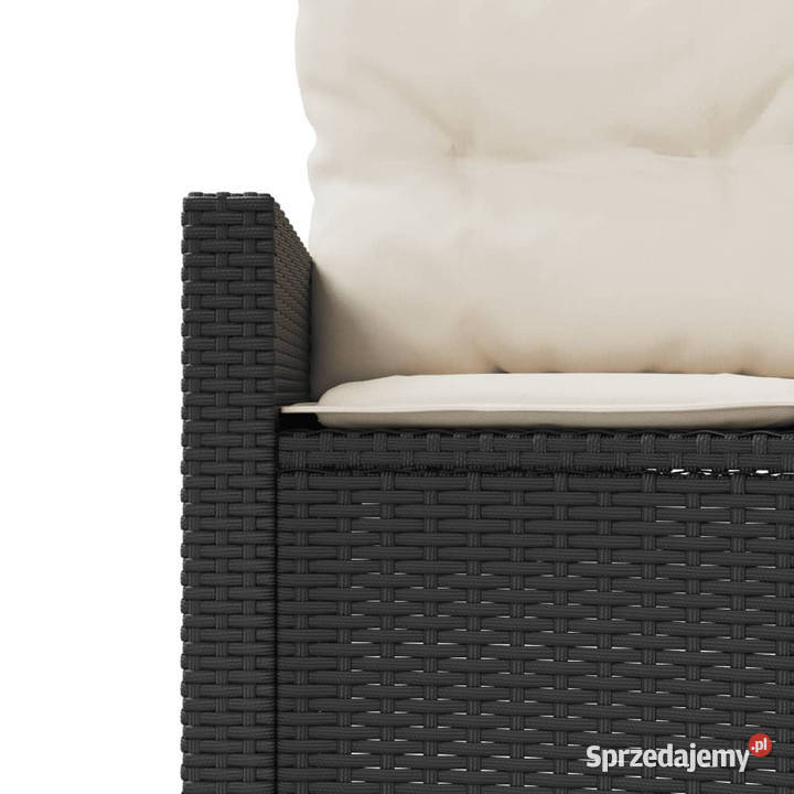 Sofa ogrodowa z poduszkami okrągła czarny rattan Warszawa sprzedam
