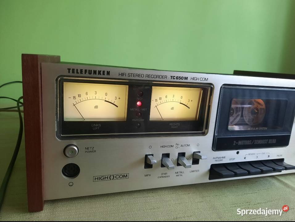 Kolekcjonerski Magnetofon kasetowy Telefunken TC