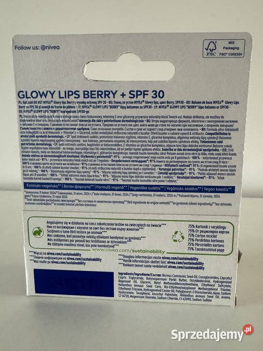 Zestaw 2 balsamów do ust Nivea Glowy Lips Unisex