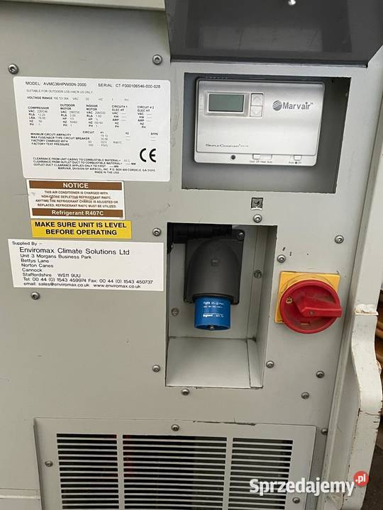 Zewnętrznego klimatyzator Marvair Kozubszczyzna sprzedam