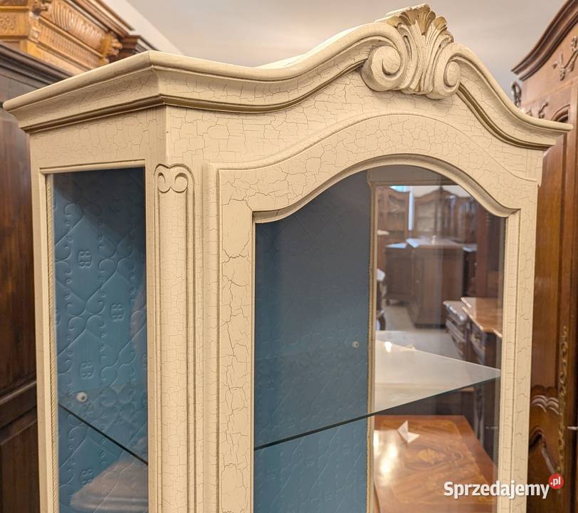 Piękna witryna ludwikowska ecru szer 65 sklep