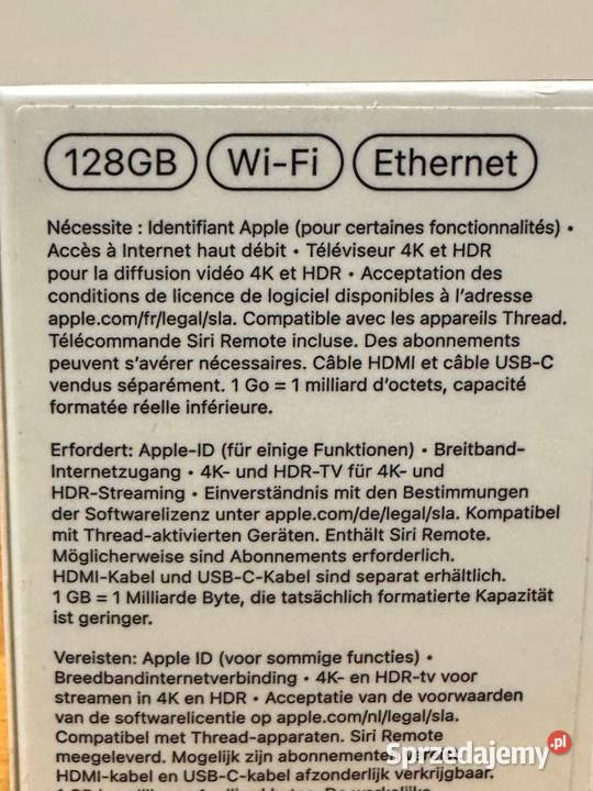 APPLE TV 4K 128 GB NOWY podkarpackie Rzeszów