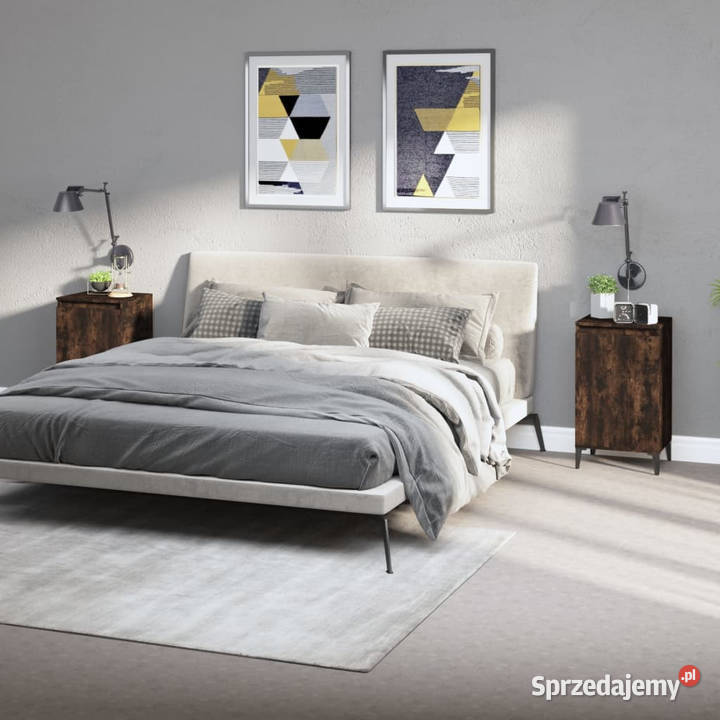 Szafki nocne 2 przydymiony dąb 40x35x70 WM819655 Warszawa