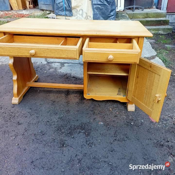 Biurko Drewniane Masywne Uniwersalne Prawe lewe Biurka Zabrze