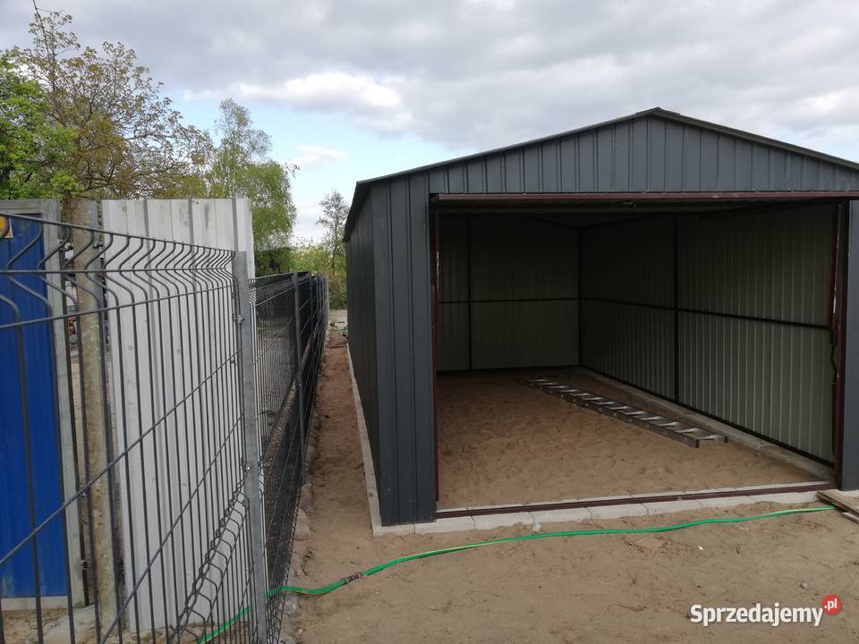 Garaż Blaszany Grafit 3x8 Magazyny Schowek Wiata blacha Nowy Targ