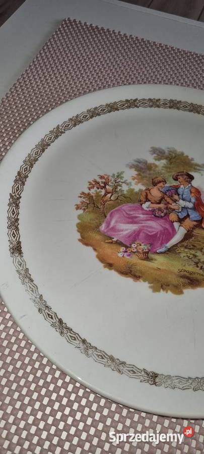 Talerz Scenka Para Dworska Fragonard Wola Podłężna