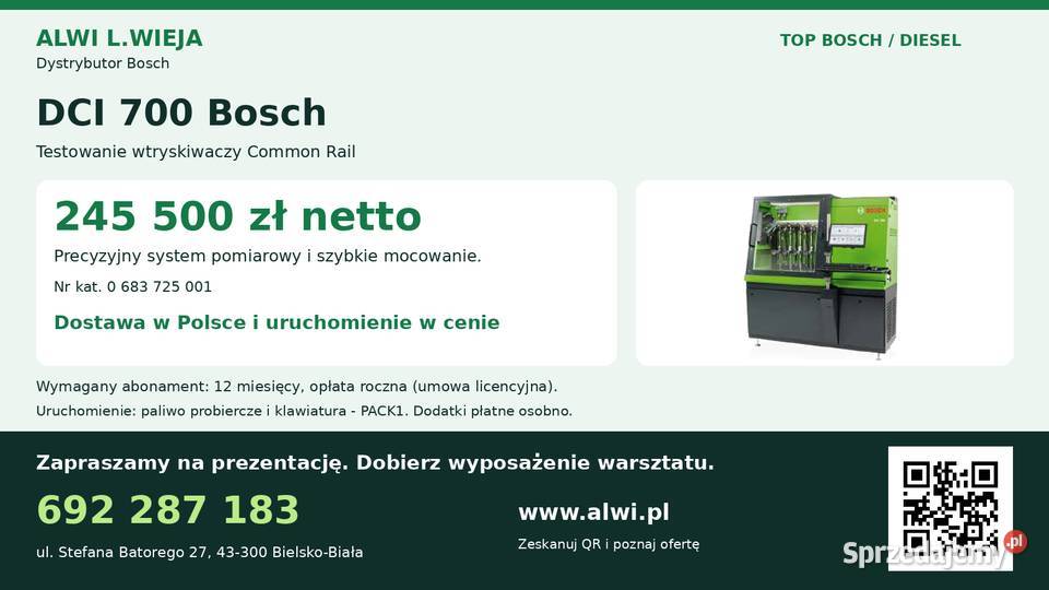 DCI 200 Bosch tester wtryskiwaczy i kodowanie śląskie Bielsko-Biała