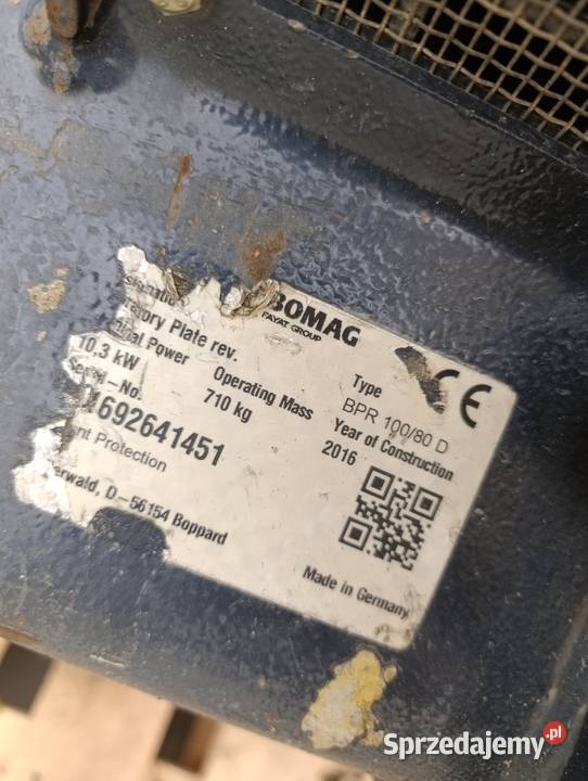Zagęszczarka BOMAG BPR 10080 D Dunkowa