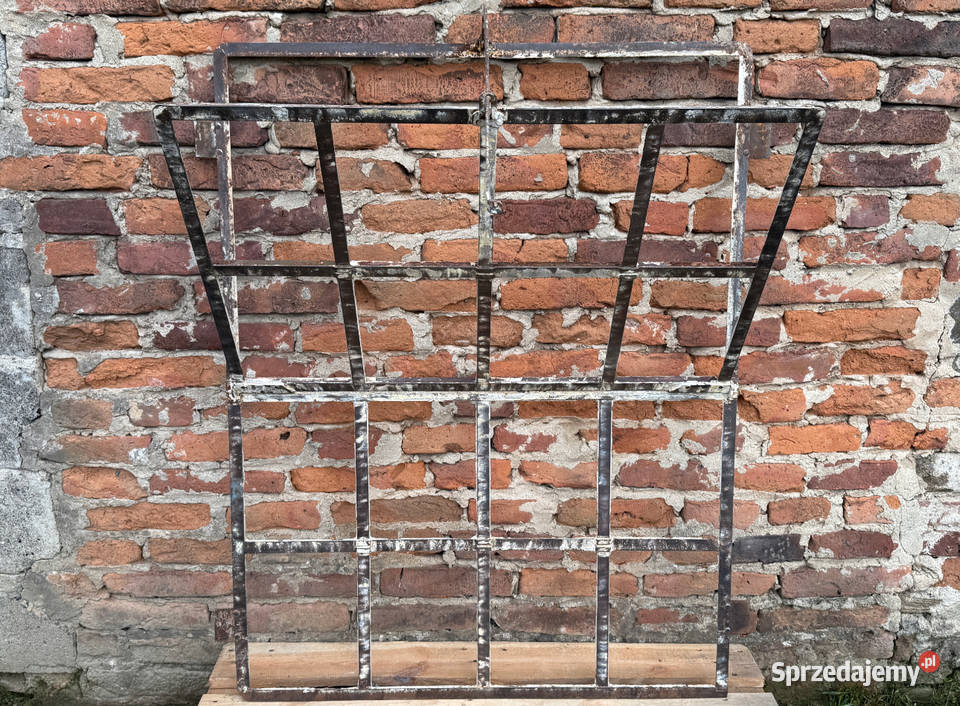 PIĘKNE STARE OKNO METALOWE 132 X 102 UCHYLNE Antyki, Sztuka, Kolekcje dolnośląskie Bielawa