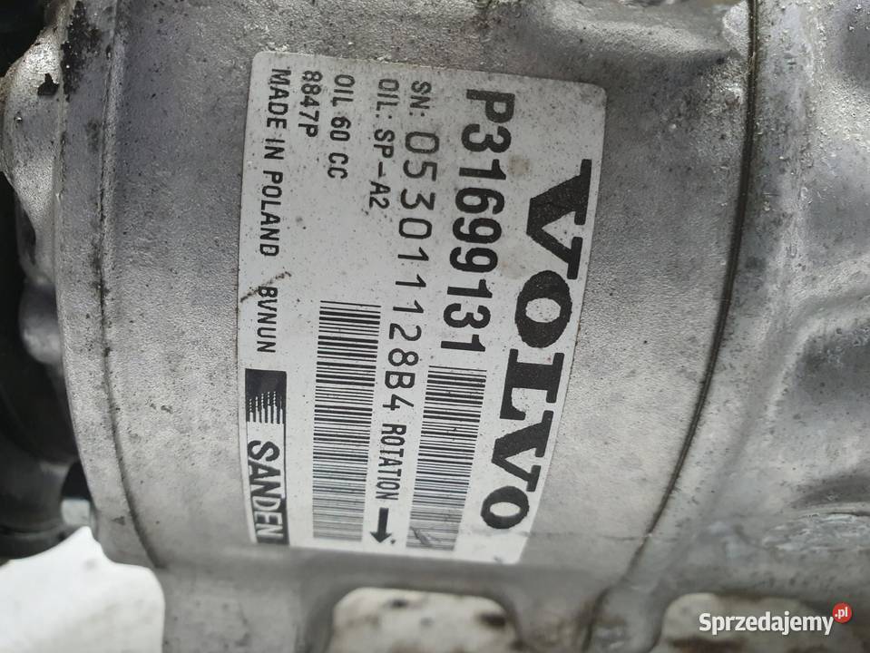 SPRĘŻARKA KLIMATYZACJI Volvo V90 II 20 D4 Chełm sprzedam