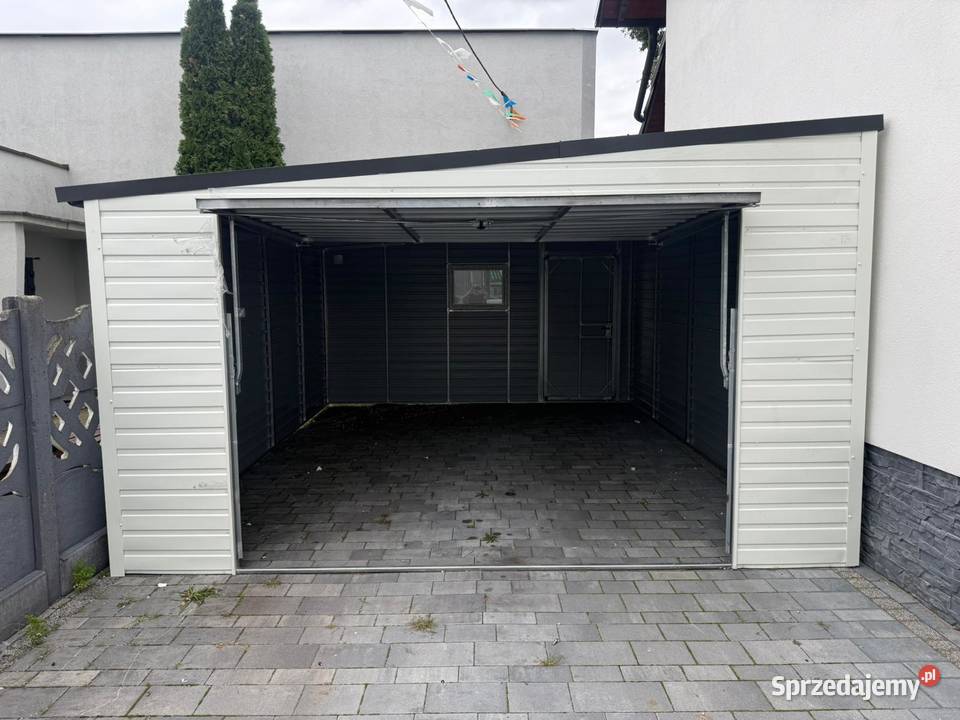 Blaszany Garaż 4x5m Biały RAL Grafit Dach Spad dolnośląskie Dębice