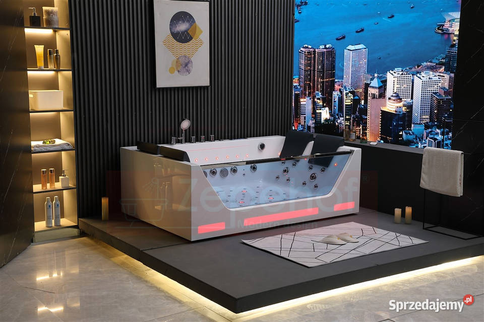 Wanna z hydromasażem 180cmx120cmx59 DYSZE Grabówka
