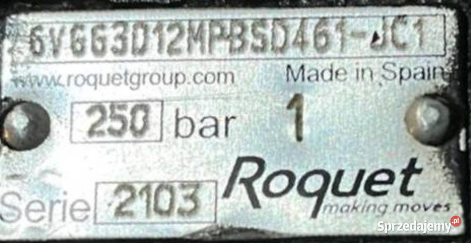 Roquet 6VGG3D12MPBSD461 Zawór hydrauliczny sprzedam