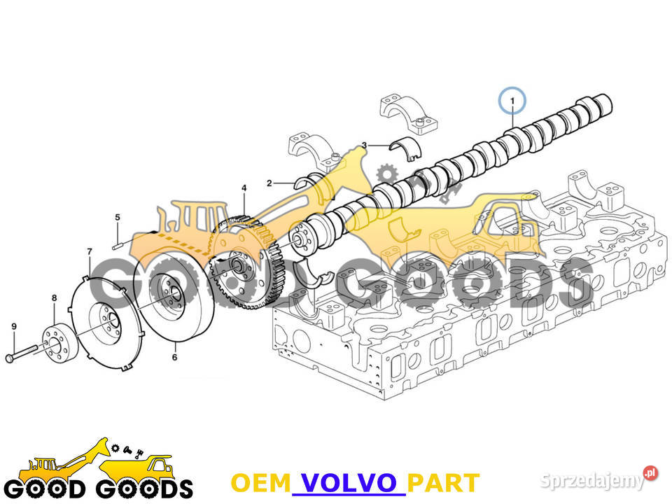 VOLVO WAŁEK ROZRZĄDU D12C D12D 3165423 mazowieckie Władysławów