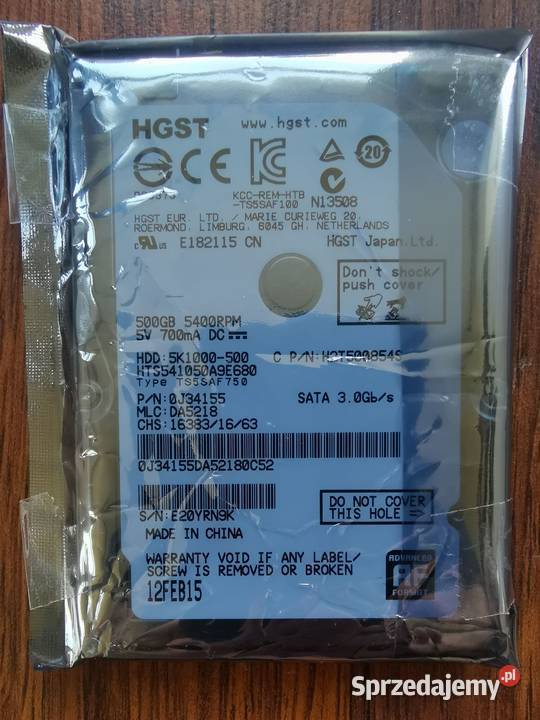 HGST HDD 500GB JAPAN z Panasonica CFD1 MK2 pomorskie Gdańsk