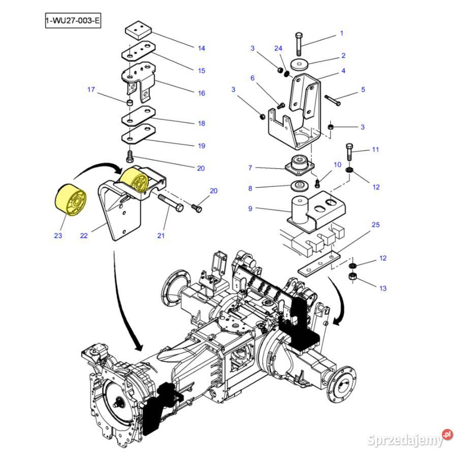 Tuleja metalowogumowa zawieszenia kabiny MF podlaskie Białystok