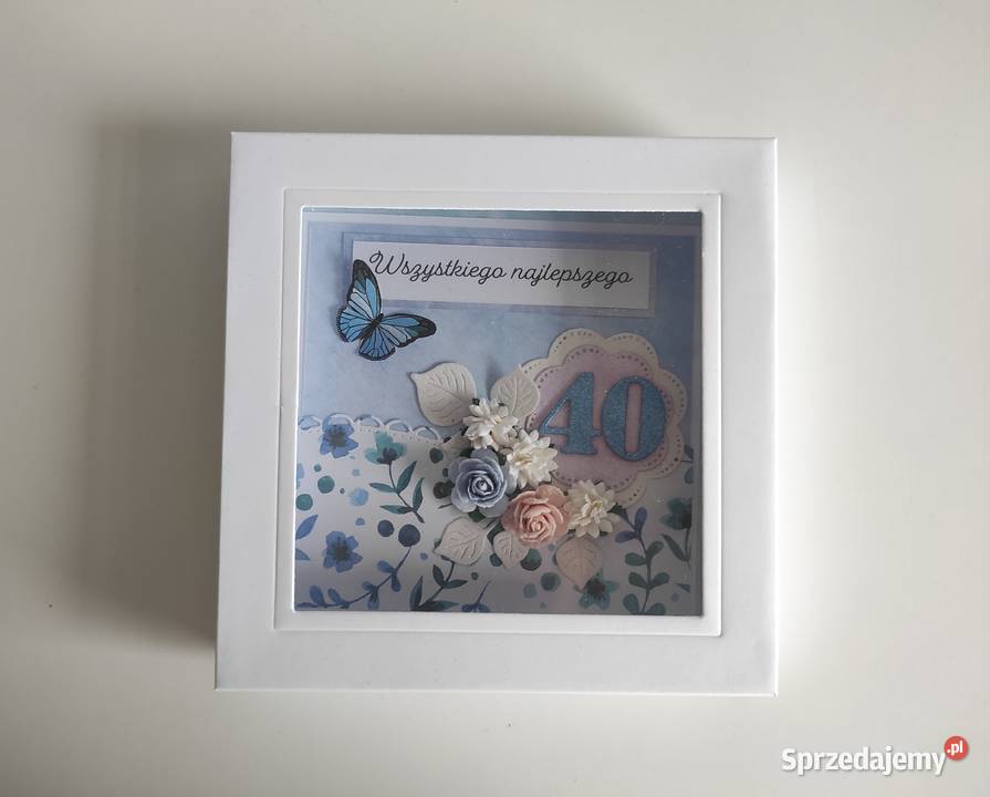 Kartka w pudełku ręcznie robiona na urodziny Łódź sprzedam