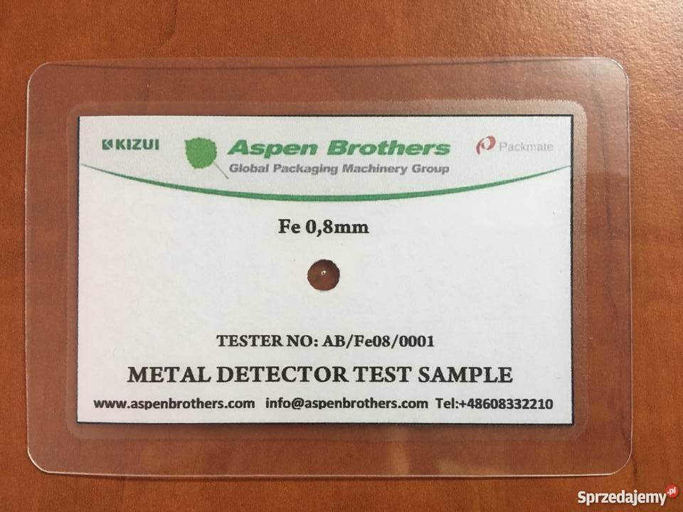 Testery do detektorów metali Certyfikat Faktura Produkcja