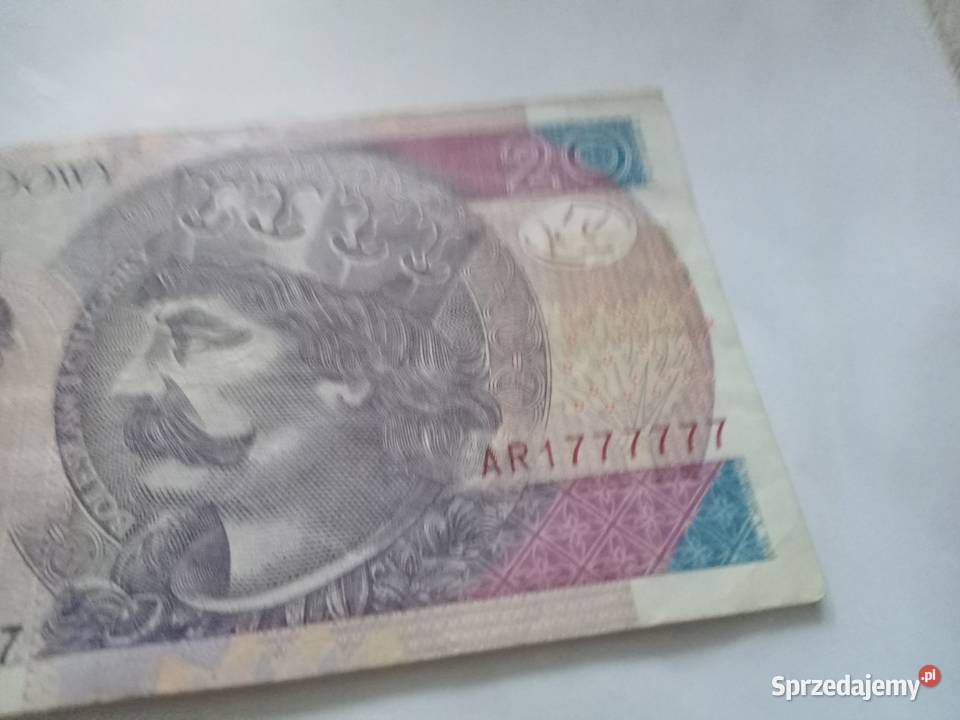 Banknot 20zl AR1777777 Kraków sprzedam