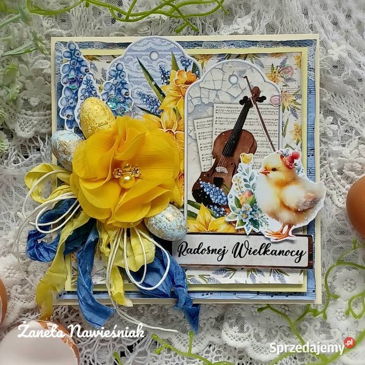 Kartka świąteczna z pudełkiem hand made Mszana Dolna