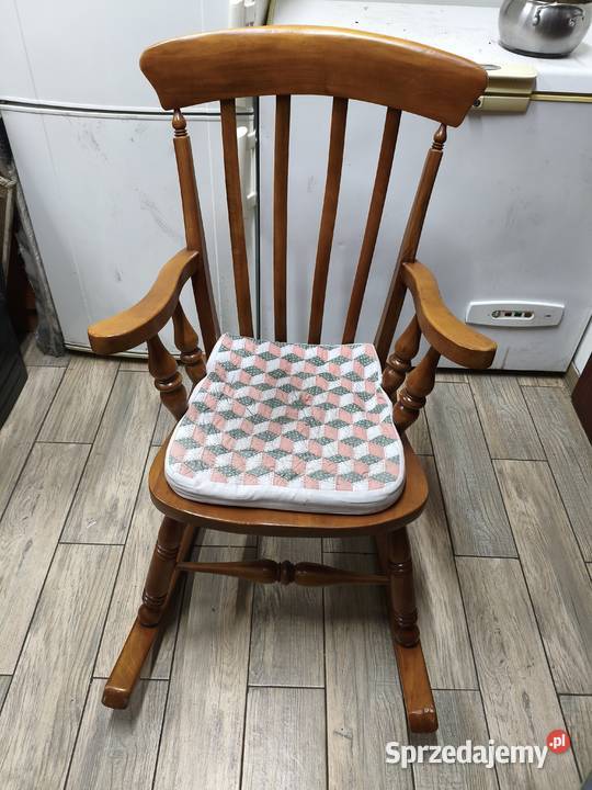 Fotel bujany drewniany Antyki, Sztuka, Kolekcje Borki