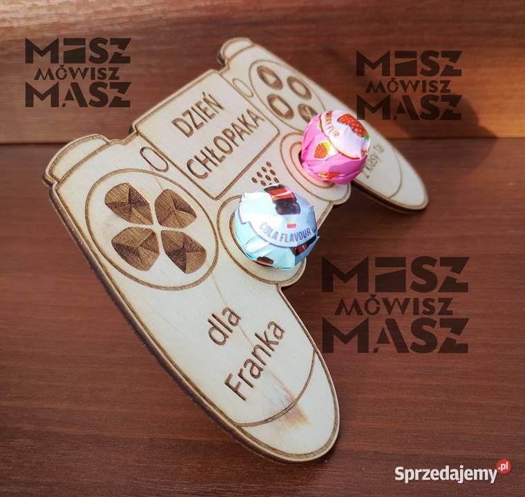 Game pad z lizakami na dzień chłopaka plus wielkopolskie Racot