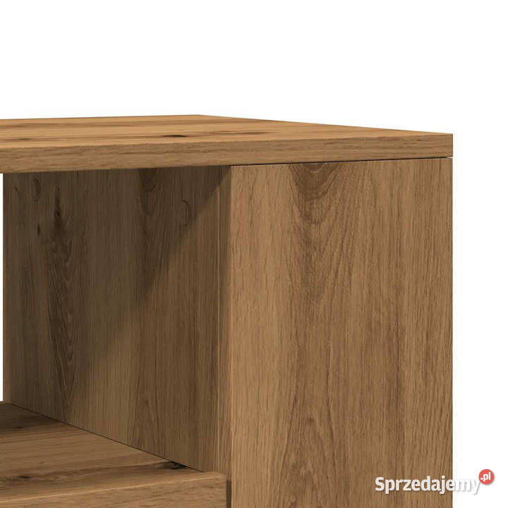 Szafka pod TV z kółkami dąb artisan materiał
