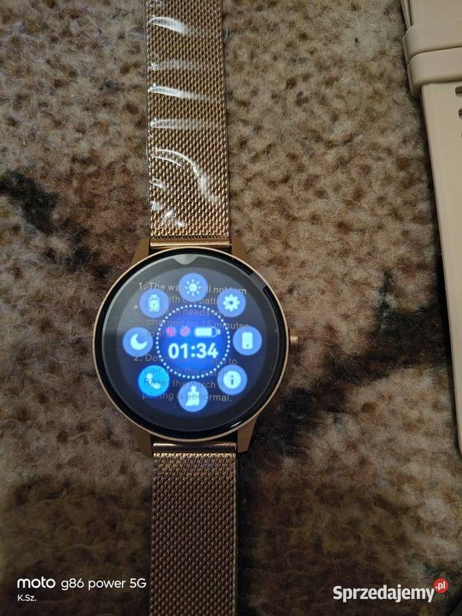 Smart watch złoty model I 180 złoty ekran Wałcz