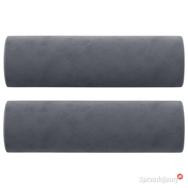 Poduszki ozdobne 2 ciemnoszare 15x50 aksamit sprzedam