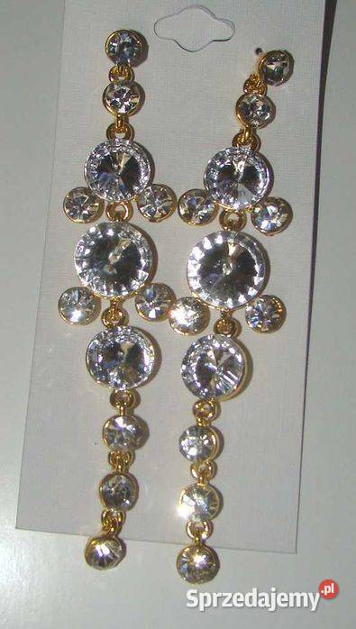 Kolczyki wiszące cyrkonie Zegarki i Biżuteria Łódź