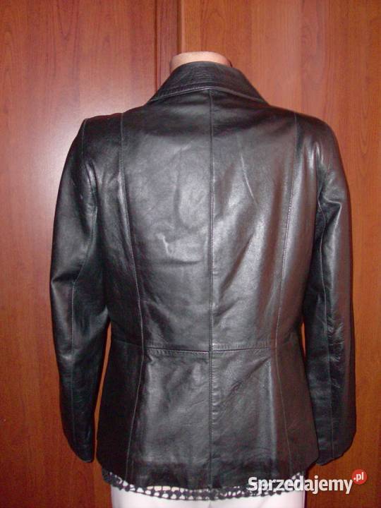 KURTKA CZARNA SKÓRA NATURALNA R4244 OKAZJA Warszawa