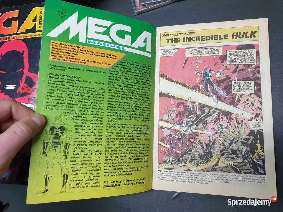 Mega Marvel 1 6 1995 The Incredible Hulk TMSemic Polskie Komiksy Gdynia sprzedam