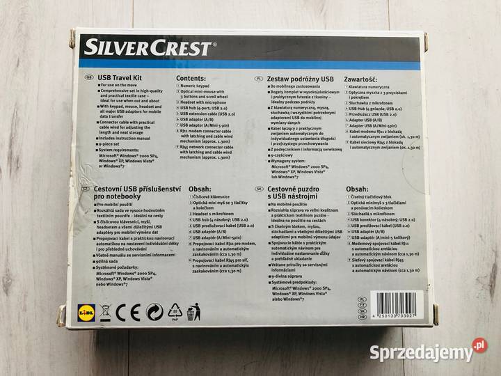 NOWY Silvercrest travel kit zestaw akcesoriów do Łódź