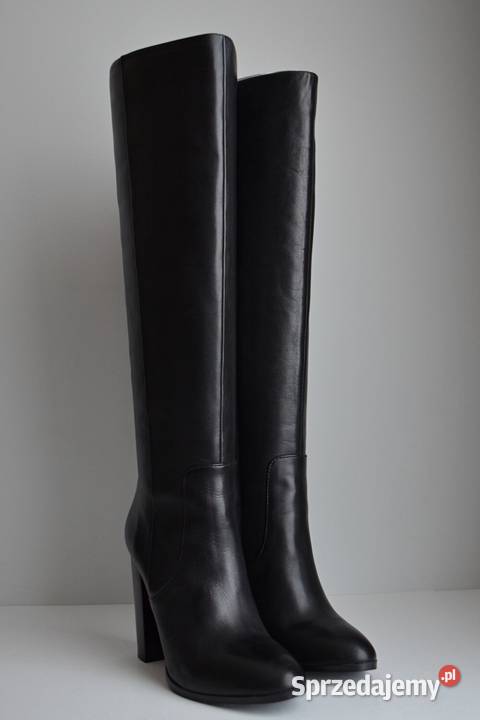 PROWOKUJĄCA ELEGANCJA kozaki ALDO szeroki obcas czarny podlaskie Białystok