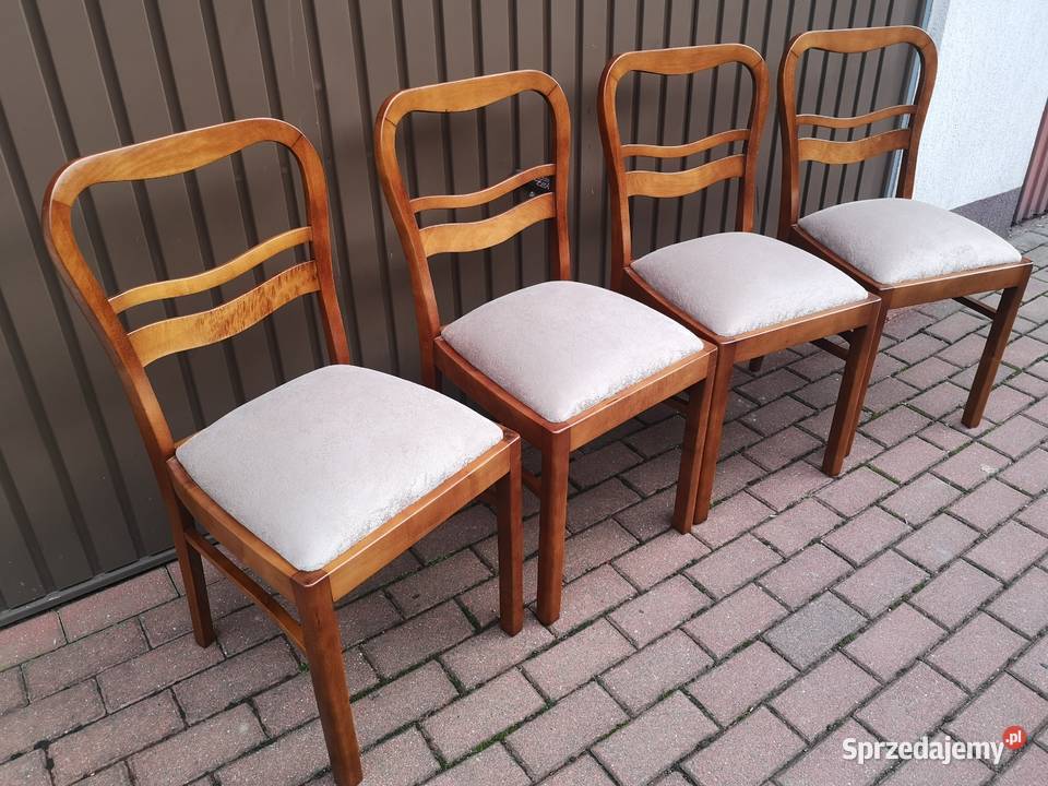 Krzesła ARTDECO Stare Antyk Komplet 4 Sztuki Meble Swarzędz