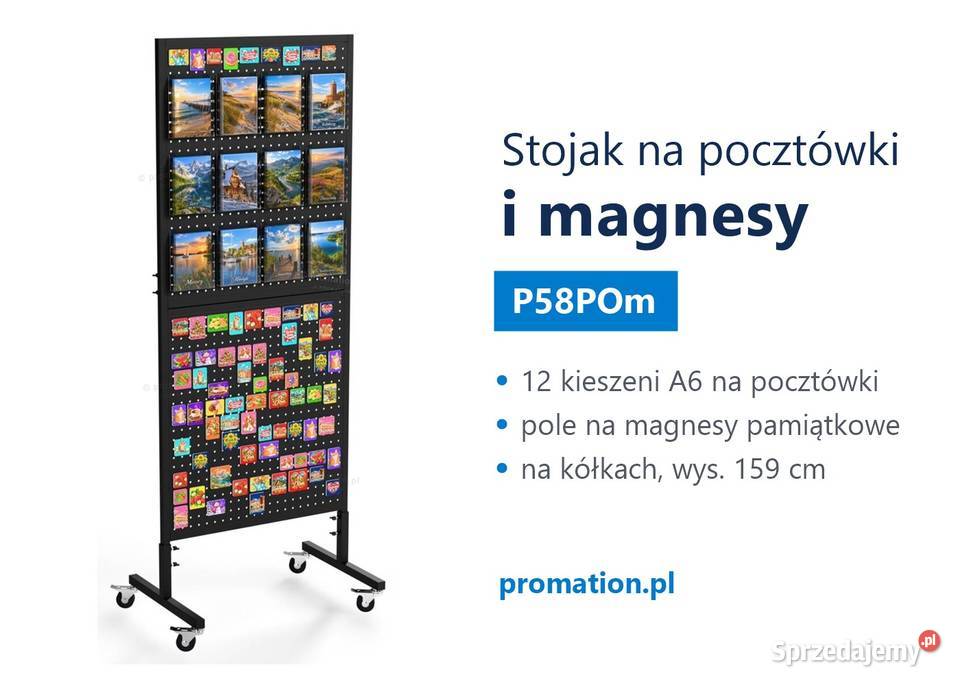 Stojak na widokówki 10x15 i pocztówki do sklepu