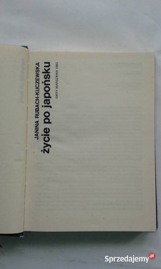 Życie japońsku Janina Rubach Kuczewska Gdynia