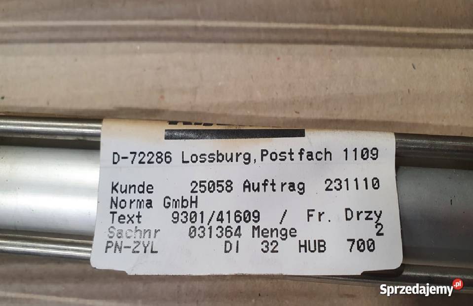 PROMOCJA Siłownik pneumatyczny D 72226 Arburg