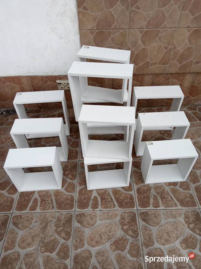 Sprzedam Komplet Półeczek Kolor Biały Okazja Półki Golub-Dobrzyń
