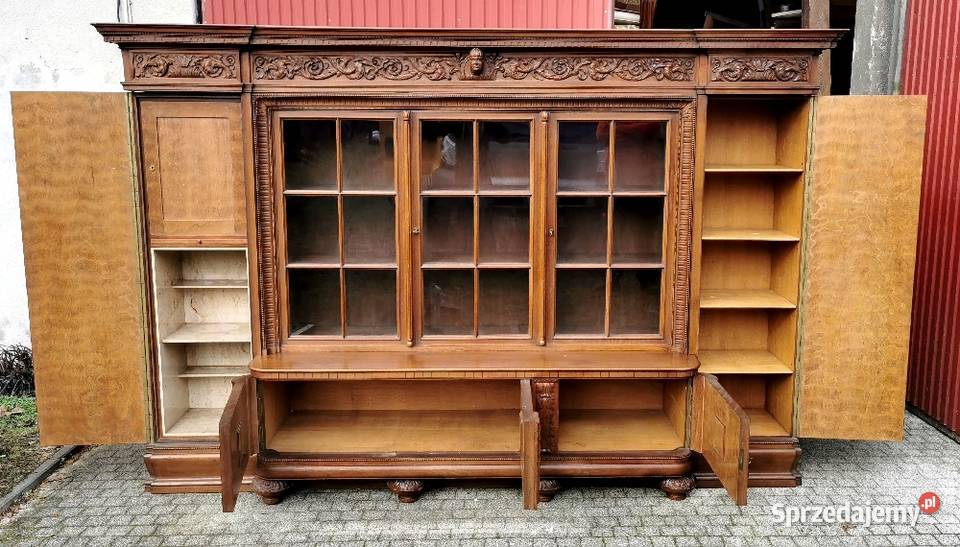 Ogromny neorenesansowy komplet gabinetowy z 1925 Wrocław