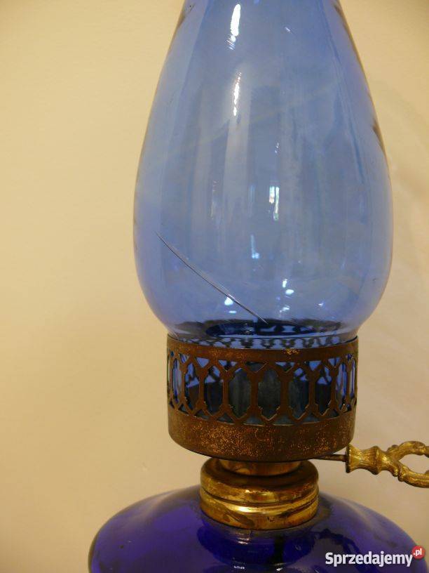 Lampa naftowa stylizowana kobaltowa Warszawa