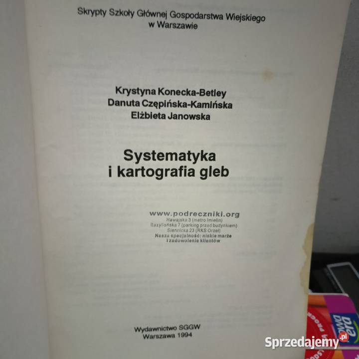 Systematyka i Kartografia Gleb Kamińska książki Warszawa