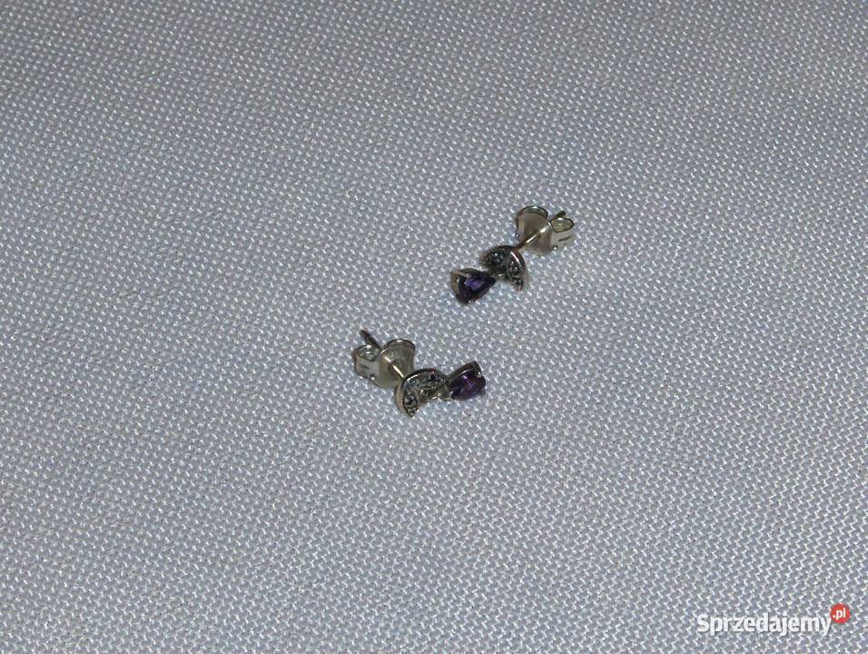 WKruk Srebrne kolczyki z markazytami i srebro łódzkie